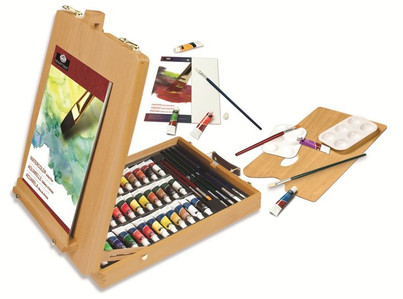 MERRIY 80-Piece Acrylic Paint Set, Artist Painting Supplies Kit with  Tabletop Sketch Box Easel, 48 Colors Acrylic Paints,11x 14Stretched  Canvas