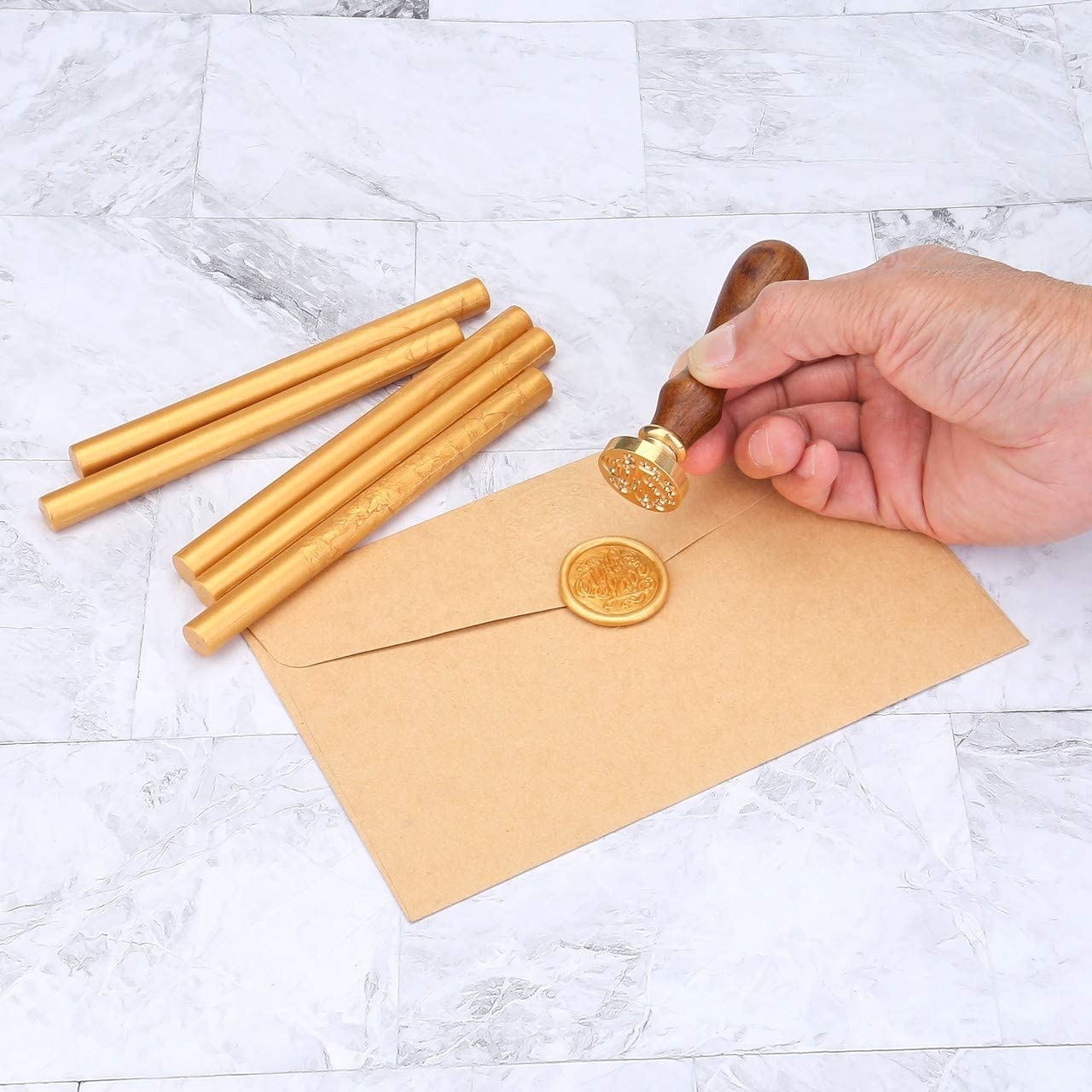 Traditional Gold Sealing Wax Sticks (6 Pack)