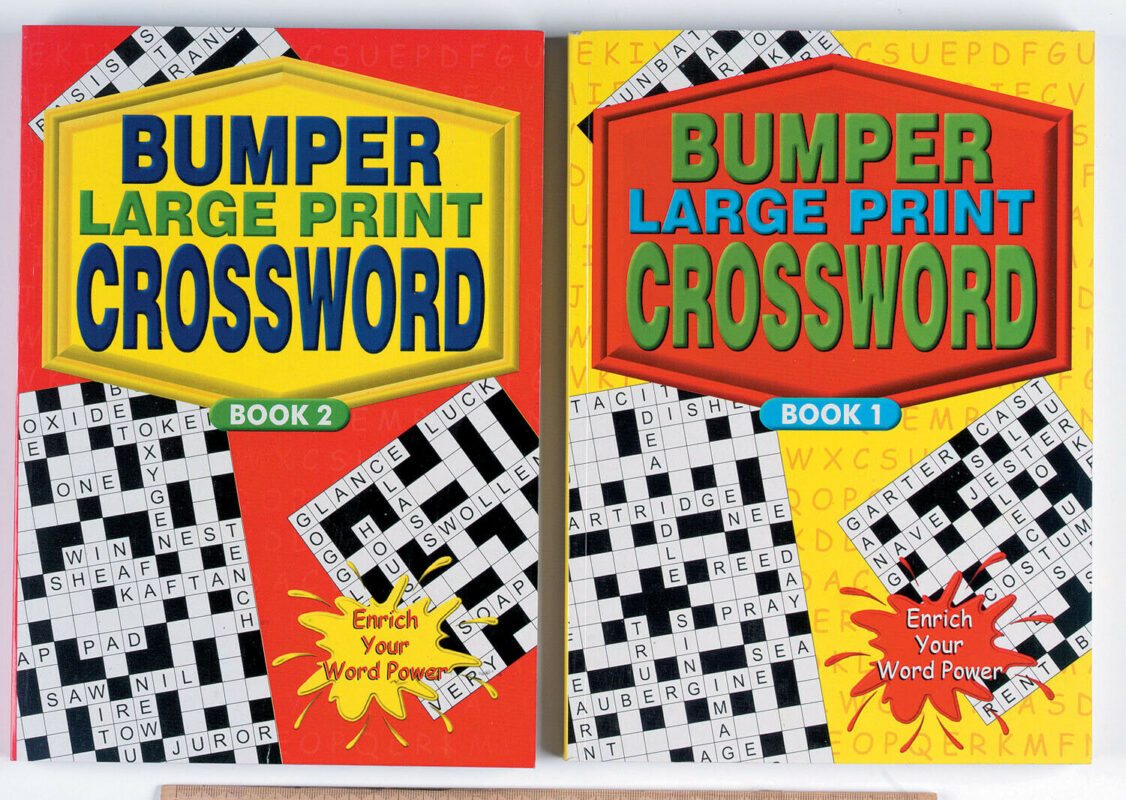 Set Of Two A4 Large Print Bumper Crossword Puzzle Books 2090