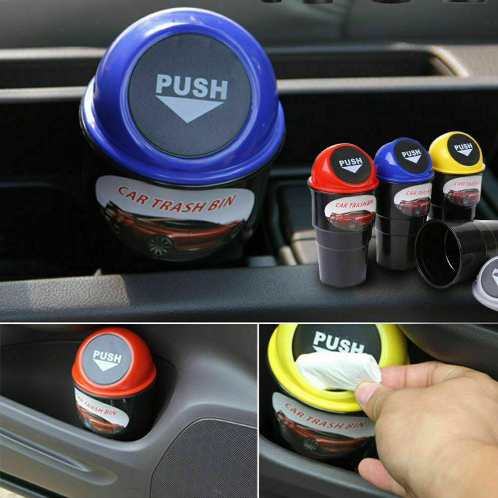 24x 550ml Mini Car Rubbish Bin - Cup Holder Trash Can Coin Ashtray Random  Colour - Onceit