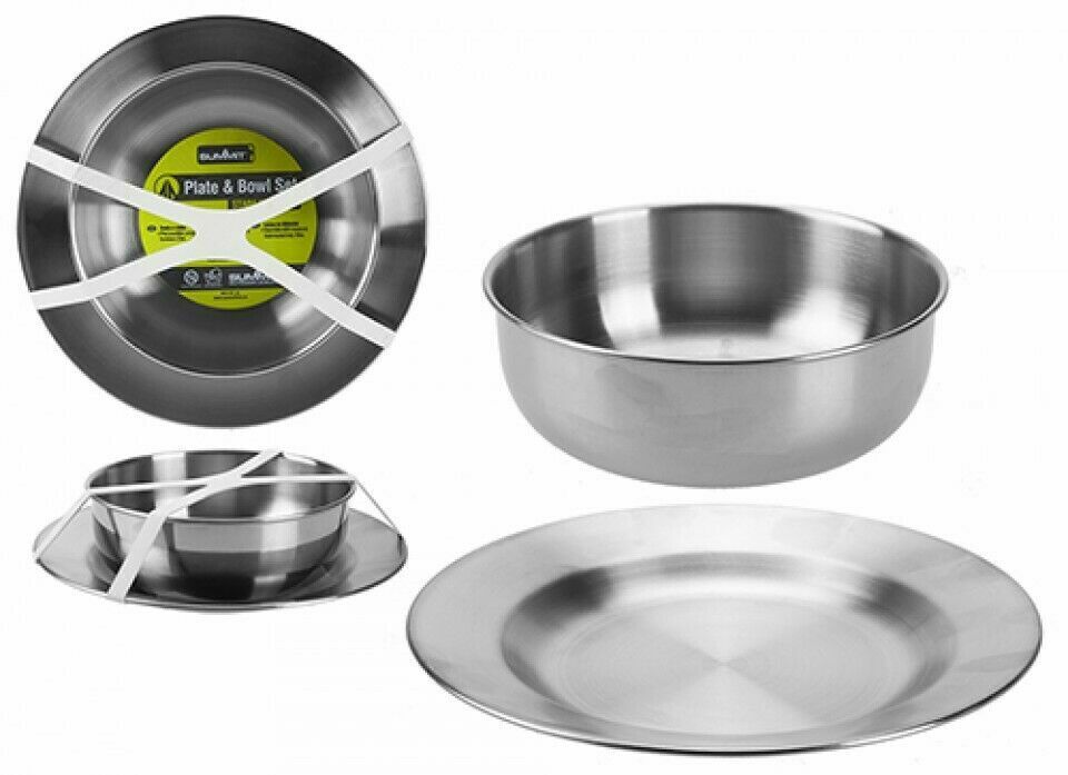 Two piece Stainless Steel Camping Dinner Set