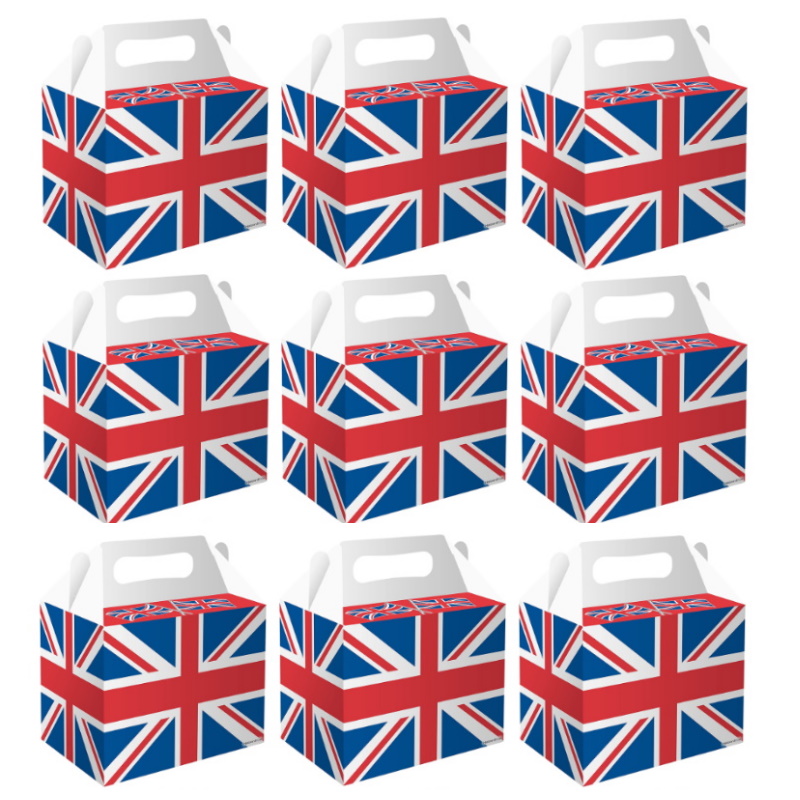 Union Jack Flag Coronation Party Food Cake Lunch Boxes