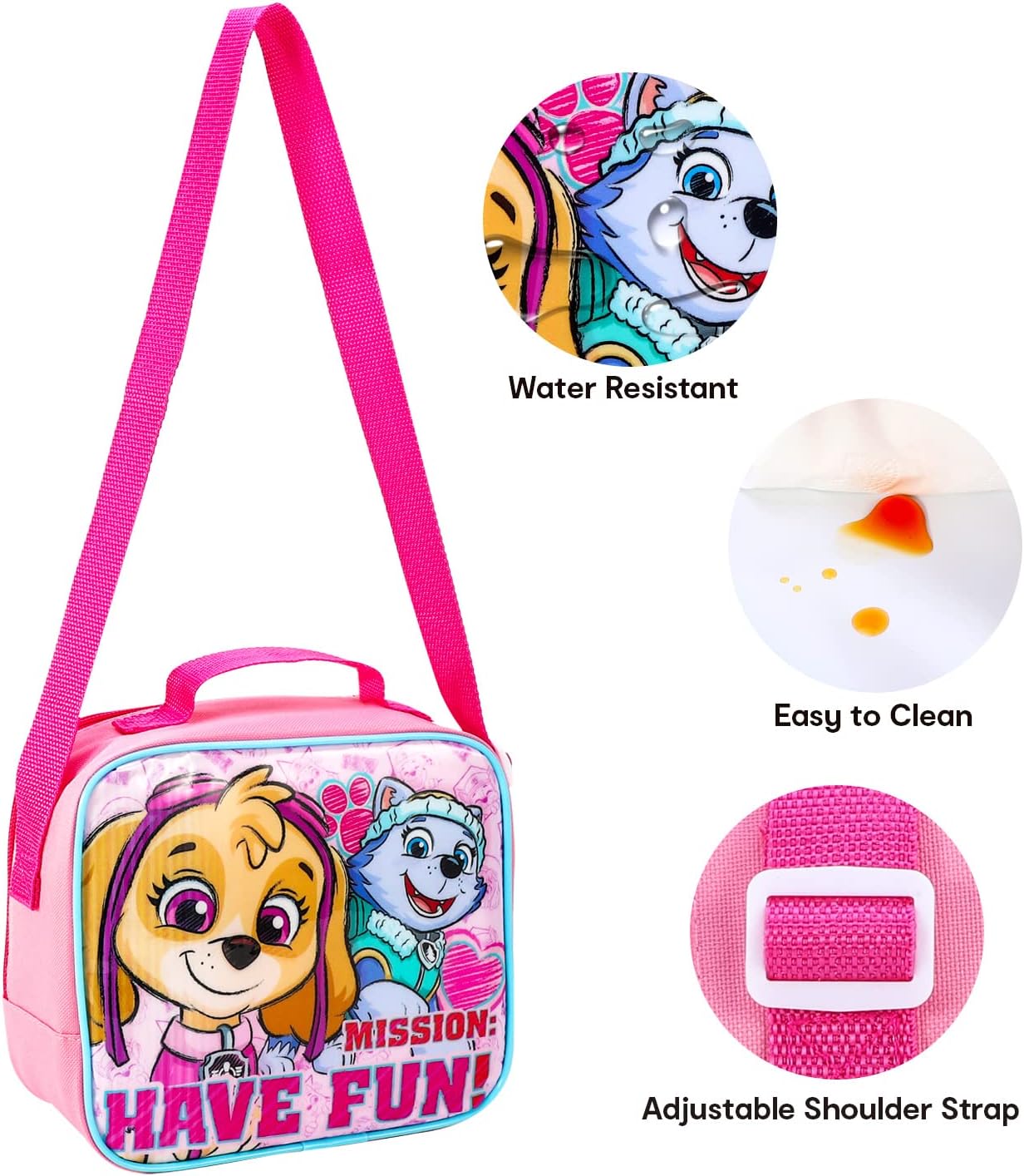 Paw Patrol Skye Everest Insulated Lunch Bag Girls Pink