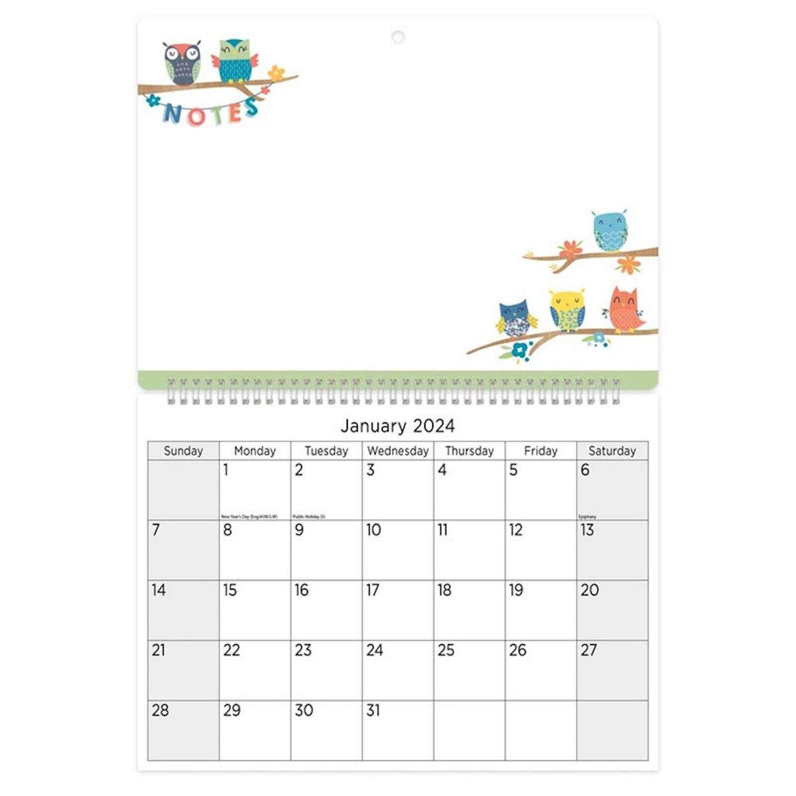 2024 Family Organiser Calendar Wall Planner With Memo Pad, Pen