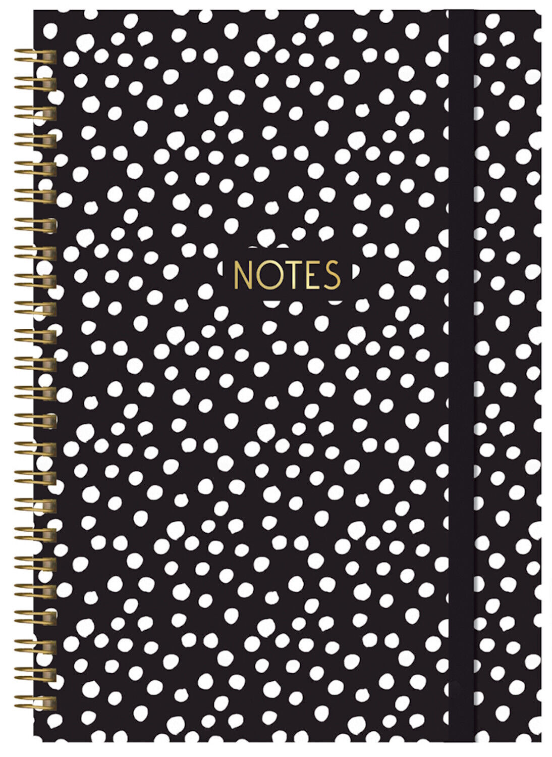 160 Page Black & White Polka Dots A5 Notebook Pad